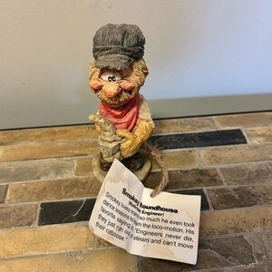 Smokey Roundhouse Figurine with Red Bandana